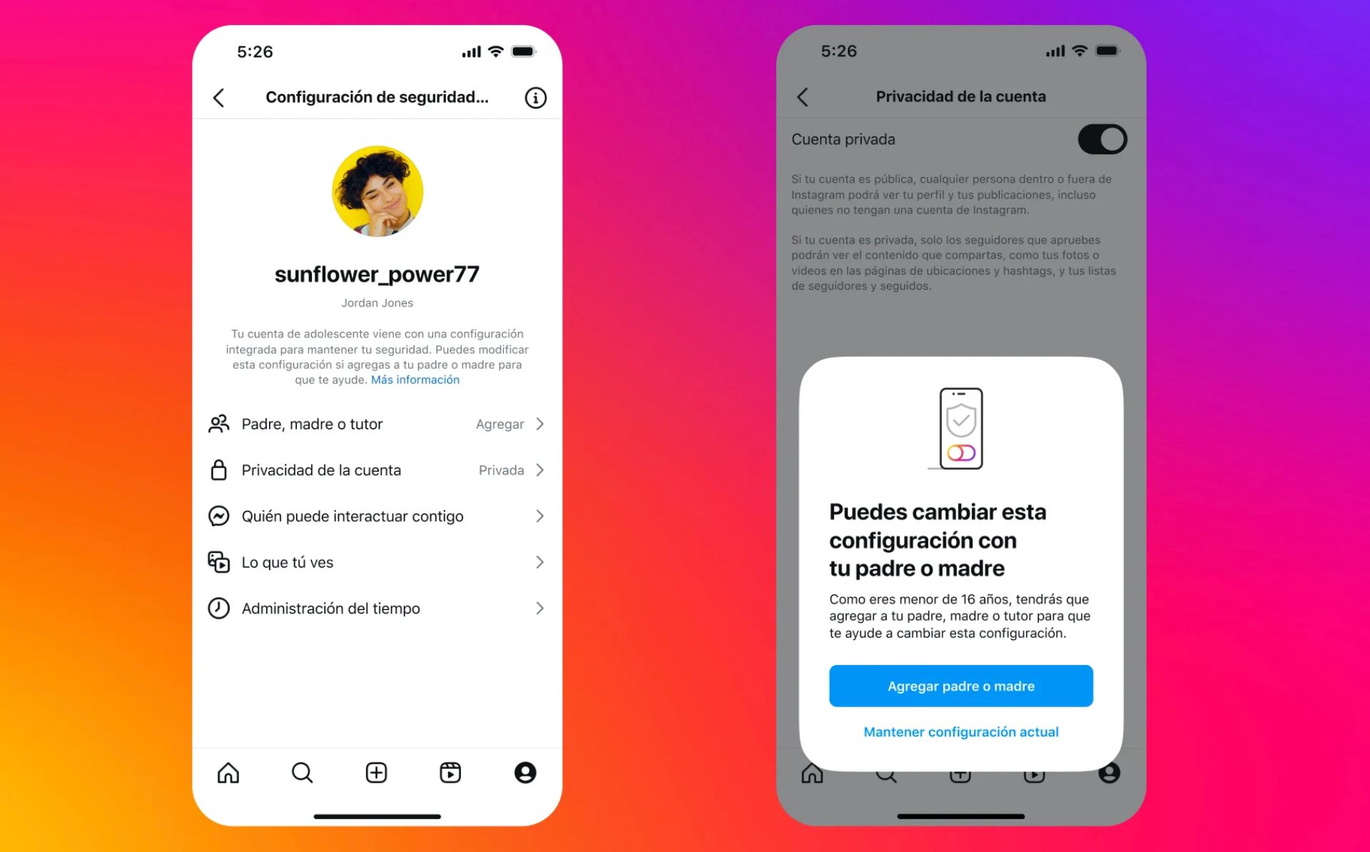 Presentaron las cuentas de adolescente de Instagram: "Protección para ellos, tranquilidad para los padres"