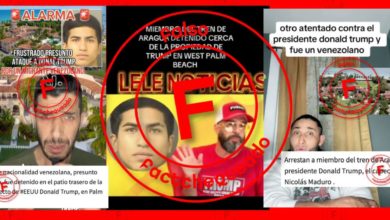 Factchequeando: "No, no arrestaron a un presunto miembro de la banda criminal Tren de Aragua en el patio de Donald Trump"