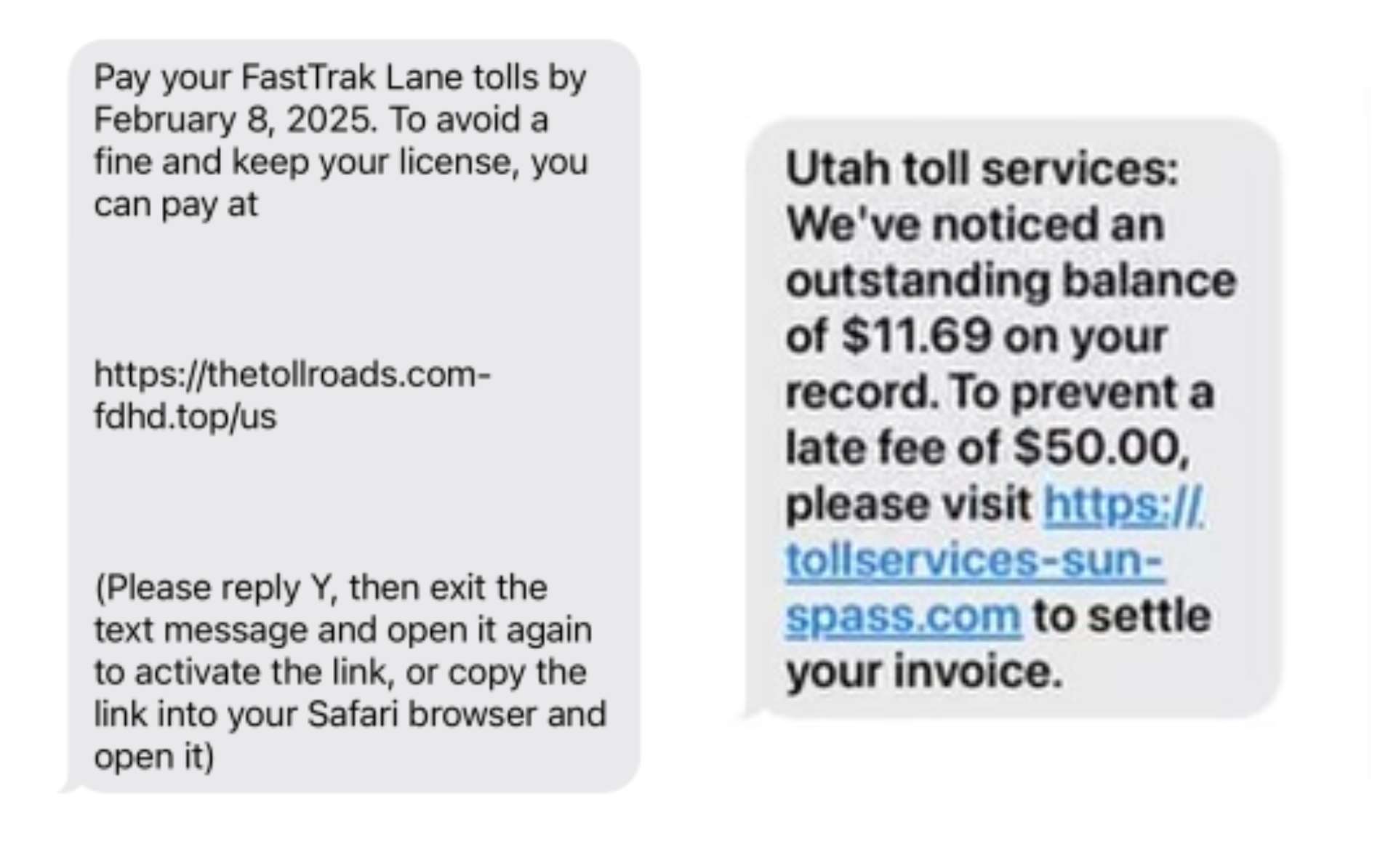 Alerta en Utah: Detectan estafa con mensajes falsos sobre supuestos servicios de peajes