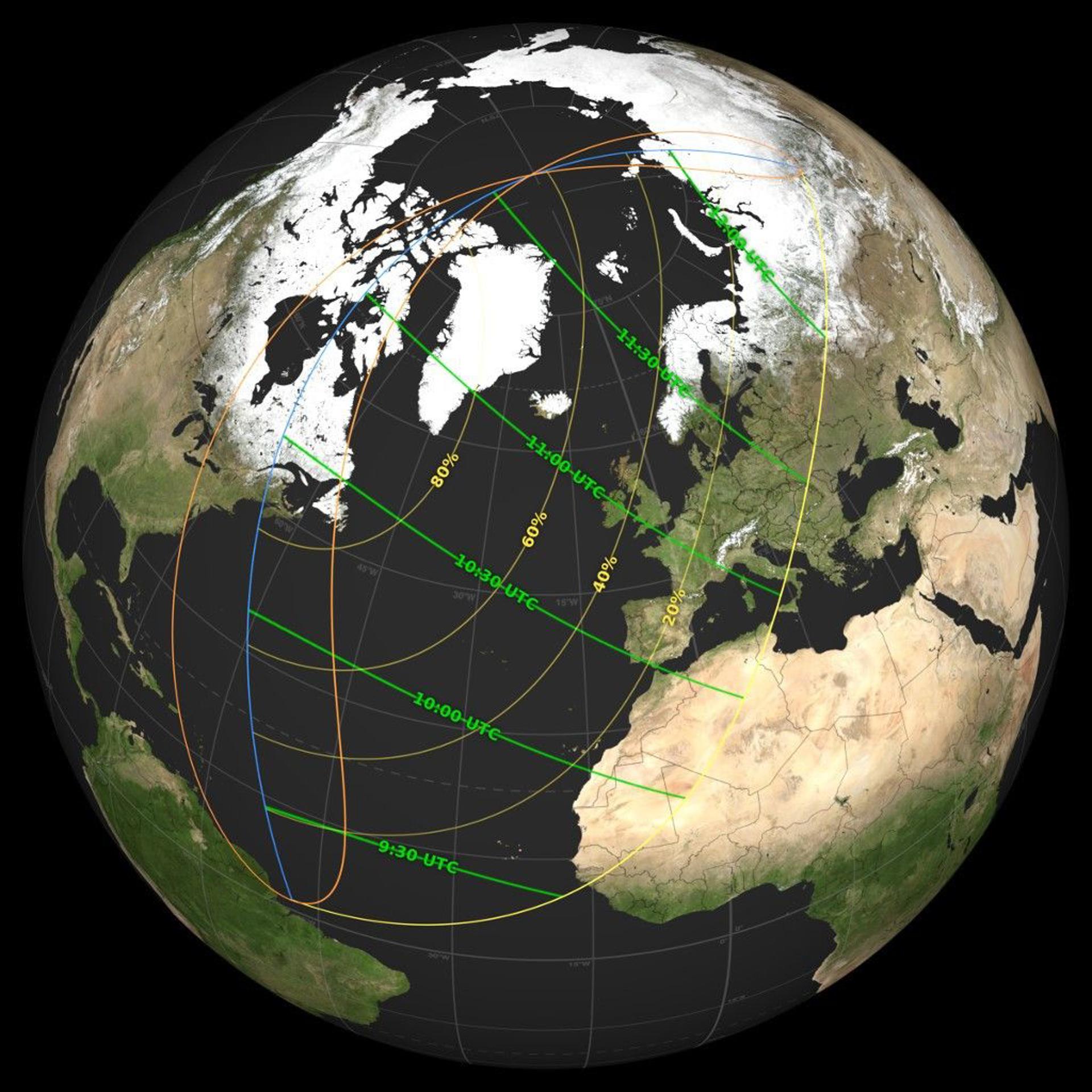 Sábado con eclipse parcial de Sol: 213 minutos de duración y mucha protección