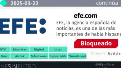 Bloquean en Venezuela el acceso a la web de la agencia EFE, denuncia Ve Sin Filtro