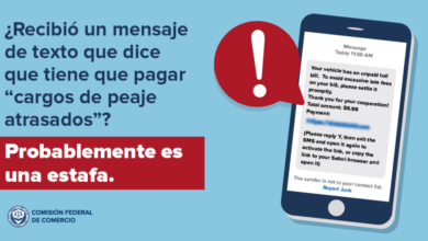 ¿Recibiste un mensaje de texto sobre peajes no pagados? Es probable que sea una estafa