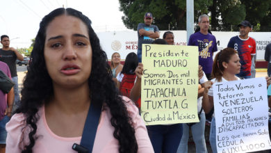Venezolanos varados en el sur de México piden vuelos humanitarios para volver a su país