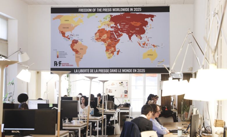 Reporters Without Borders publishes 2025 World Press Freedom Index
