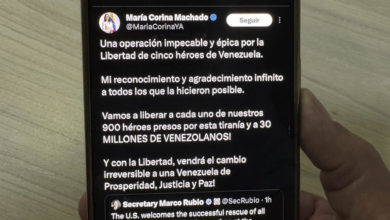 Machado agradece "operación" para "rescatar" a asilados en sede diplomática argentina