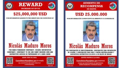 Estados Unidos sanciona al Cártel de los Soles y ofrece $25 millones por Maduro y Cabello