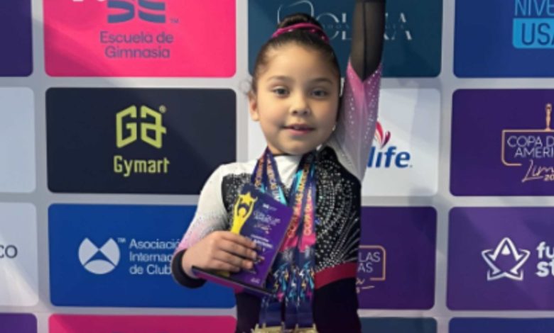 Alondra Valentina González, la niña venezolana que brilla en la gimnasia artística continental desde Chile