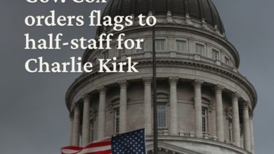 Utah honra a Charlie Kirk con banderas a media asta tras su asesinato en Utah Valley University