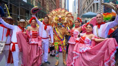 El Carnaval de Barranquilla iluminó Times Square con ritmo, color y orgullo colombiano