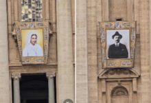 El Vaticano instala los tapices de José Gregorio Hernández y la Madre Carmen Rendiles para su canonización histórica