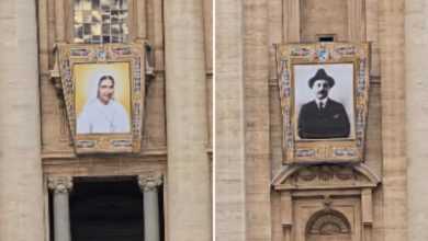 El Vaticano instala los tapices de José Gregorio Hernández y la Madre Carmen Rendiles para su canonización histórica