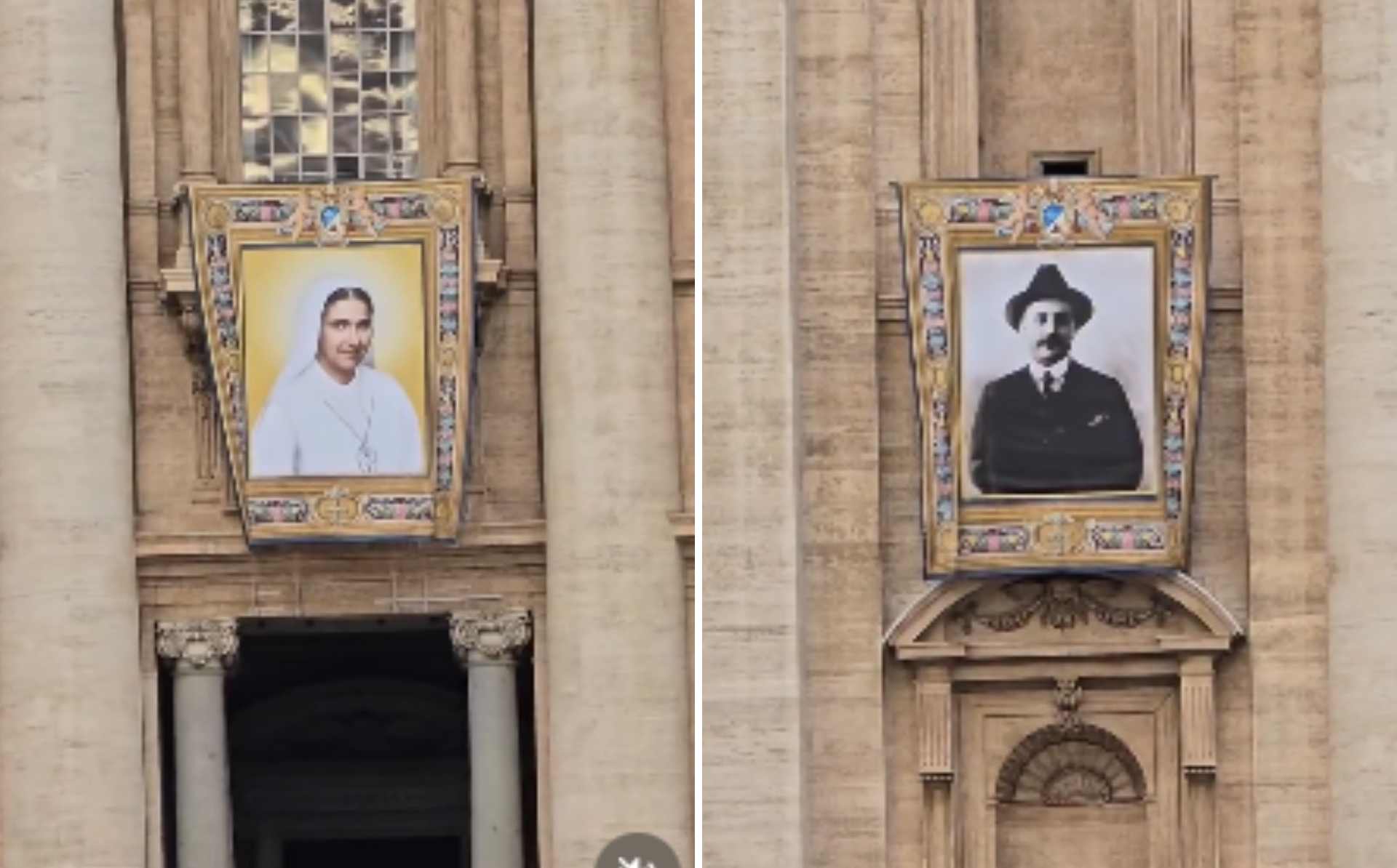 El Vaticano instala los tapices de José Gregorio Hernández y la Madre Carmen Rendiles para su canonización histórica