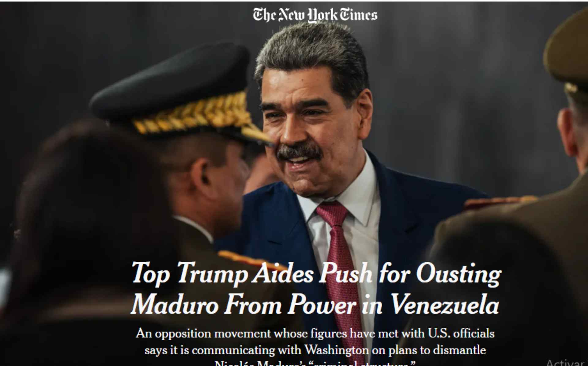 Trump prepara plan para las primeras 100 horas tras una eventual salida de Maduro, según NYT