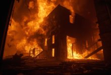 Bomberos controlan un incendio masivo en complejo de apartamentos en construcción en Lehi