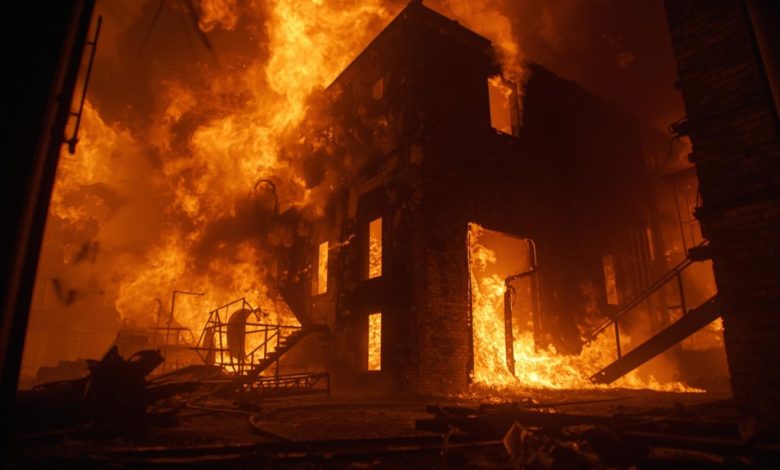 Bomberos controlan un incendio masivo en complejo de apartamentos en construcción en Lehi