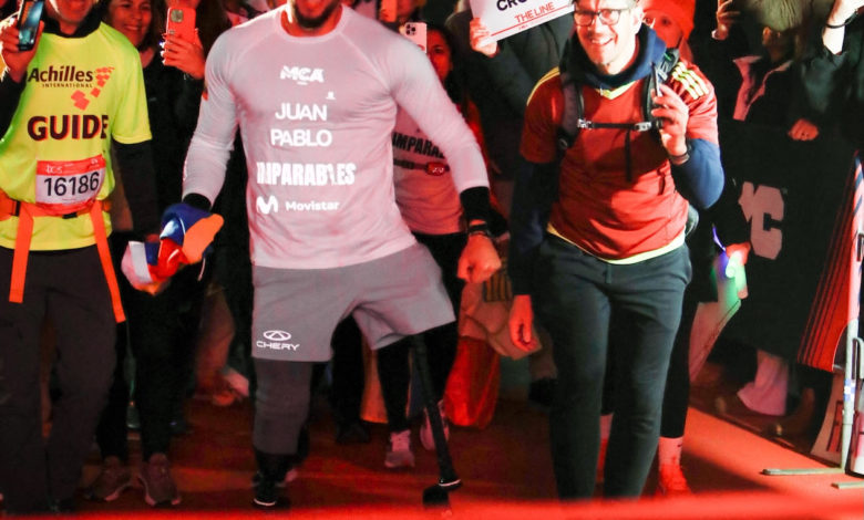 Juan Pablo Dos Santos, el último en cruzar la meta del Maratón de Nueva York; el primero en demostrar que no hay imposibles