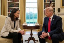 El momento en el que Trump anunció su reunión con María Corina Machado en medio de crisis en Venezuela: "Estoy impaciente por saludarla” (+VIDEO)