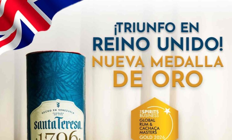 Ron venezolano brilla en Londres: Santa Teresa 1796 conquista medalla de oro internacional