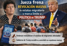 Jueza frena revocación masiva de estatus migratorio y marca límite a política de Trump