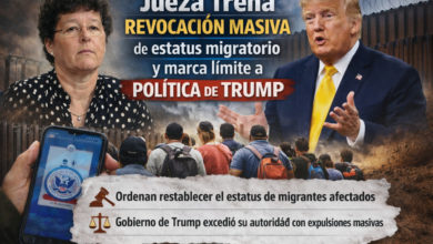 Jueza frena revocación masiva de estatus migratorio y marca límite a política de Trump