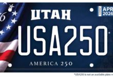Utah lanza matrícula conmemorativa por los 250 años de Estados Unidos