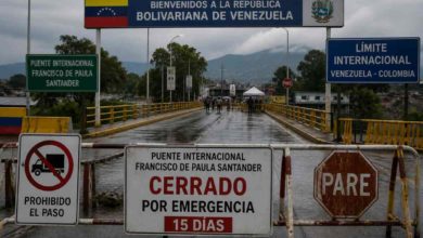 Venezuela suspende paso fronterizo con Colombia durante 15 días