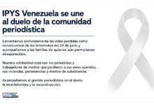 El Instituto de Prensa y Sociedad Venezuela se solidariza con la comunidad periodística afectada por los terremotos del 24 de junio