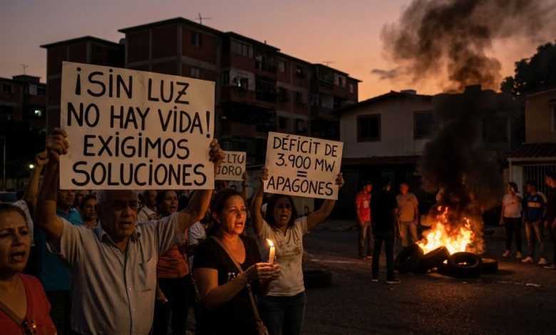 Déficit de 3.900 MW agrava los apagones en Venezuela y dispara las protestas