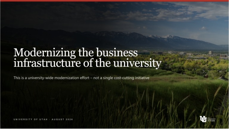 La Universidad de Utah continúa con sus esfuerzos de modernización