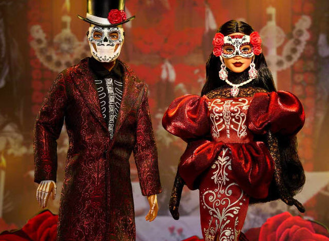 Barbie y Ken abrazan el Día de Muertos con una colección marcada por el rojo y las calaveras