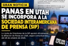 Panas en Utah ingresa a la Sociedad Interamericana de Prensa y amplía su proyección internacional