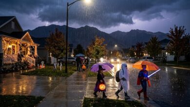 Utah tendrá un Halloween pasado por agua: Dos tormentas amenazan el fin de semana