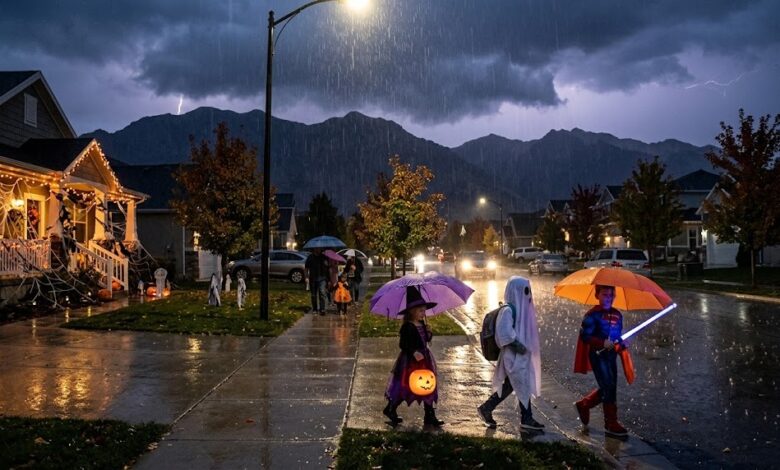 Utah tendrá un Halloween pasado por agua: Dos tormentas amenazan el fin de semana