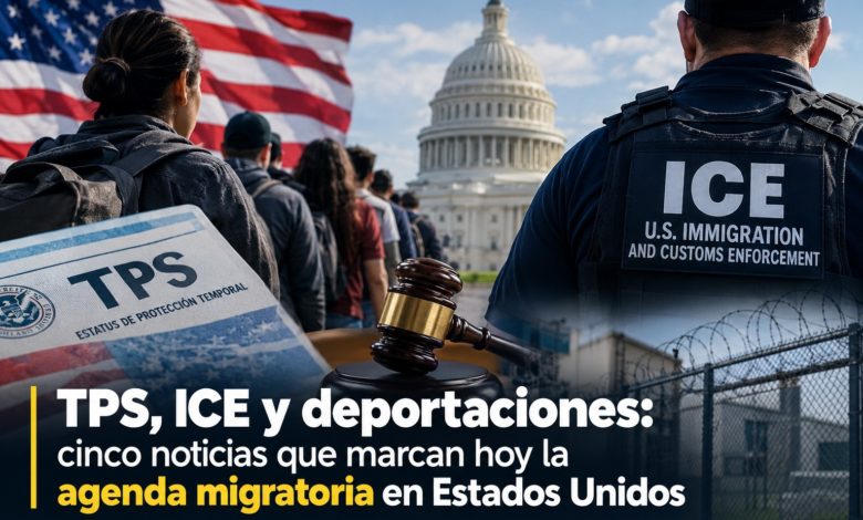 TPS, ICE y deportaciones: Cinco noticias que marcan hoy la agenda migratoria en Estados Unidos