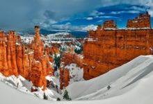 Utah recibe su primera gran nevada de la temporada: Cierran rutas y atracciones turísticas