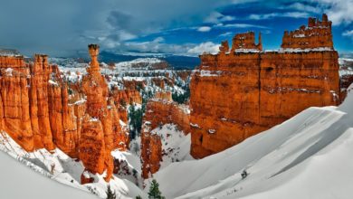 Utah recibe su primera gran nevada de la temporada: Cierran rutas y atracciones turísticas